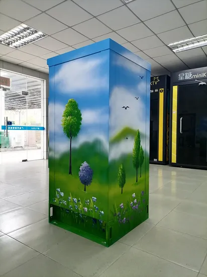 Powder Coated SPCC Metal Outdoor Communication Integrated Network Power Cabinet System Integrated Cabinets Waterproof IP65 55 Outdoor Equipment Cabinet 