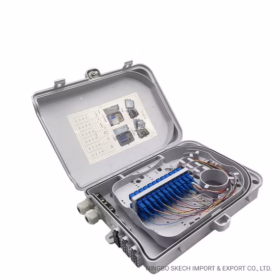 Fiber Optic Distribution Box 24 Cores FTTH Optical Fiber Terminal Box for Splitter 1: 16/2: 8 Wall Mounting Fiber Box 24 Ports Outlet Fibers