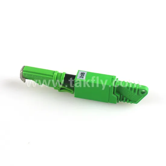 E2000 APC Singlemode Fixed Type 10dB Fiber Optical Attenuator 